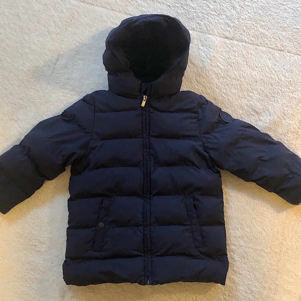 Boys Jacadi navy quilted coat size 4